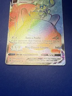 Pokemon Greedent TCG VMAX Fusion Strike Holo Card 272/264 Secret Rare NM - Image 2
