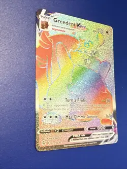 Pokemon Greedent TCG VMAX Fusion Strike Holo Card 272/264 Secret Rare NM - Image 4