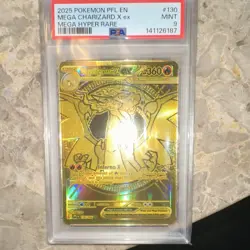 Pokemon Mega Charizard X Ex 130/094 Phantasmal Flames Mega Hyper Rare PSA 9 Holo - Image 1