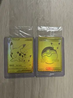 Pokemon Celebrations Pikachu V & PokeBall Gold Promos SEALED SWSH 145 & SWSH 146 - Image 1