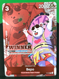 Bepo (Winner Pack Vol. 7) P-019 One Piece Promotion Cards Foil - Image 2