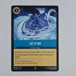 Disney Lorcana Let It Go Action Song Elsa Rare Sapphire First Chapter 163/204 - Image 1