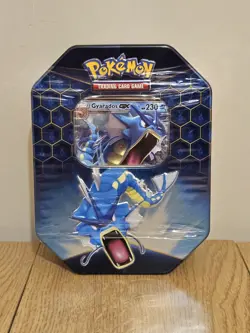 Pokemon TCG Hidden Fates Gyarados GX Tin - Factory Sealed - Image 1