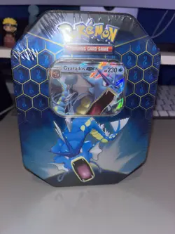 Pokemon TCG Hidden Fates Gyarados GX Tin NEW & Factory Sealed 4x Booster Packs - Image 1