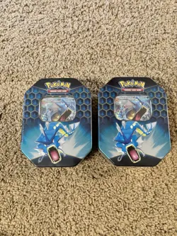 Pokemon TCG Hidden Fates Gyarados GX Tin - Factory Sealed Lot of 2 820650804816 - Image 1