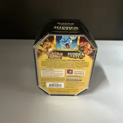 Pokemon TCG Hidden Fates Gyarados GX Tin Factory Sealed Brand New 820650804816 - Image 3