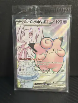 Pokemon LILLIE'S CLEFAIRY EX SVP 195 Journey Together PROMO - Sealed - Image 1