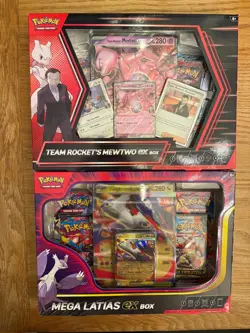 Pokemon TCG Team Rocket Mewtwo EX Box + Mega Latias EX Box - New & Sealed Bundle - Image 1