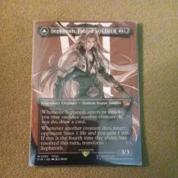 Sephiroth, Fabled SOLDIER Borderless 0382 - MTG FF - NON-FOIL - NM - Image 1
