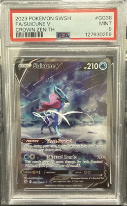 2023 Pokemon SWSH Crown Zenith #GG38 Suicune V Full Art PSA 9 - Image 1