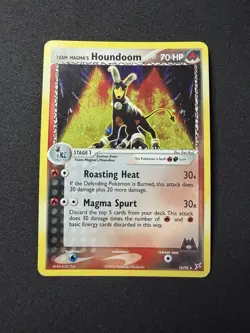 Pokemon TCG Team Magma’s Houndoom #10 Holo - 2004 Team Aqua Team Magma - MP - Image 1