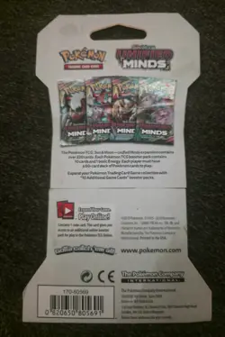 Pokemon TCG Sun Moon Unified Minds Sleeved Booster Pack Umbreon Art New Sealed - Image 2
