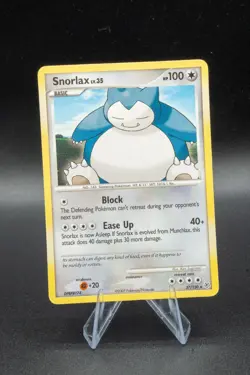 2007 POKEMON SNORLAX 37/130-DIAMOND & PEARL - RARE-REGULAR -NM-/LP+ Light Play - Image 1