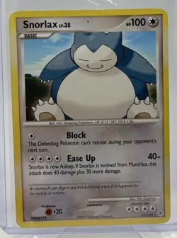 Pokemon TCG - 2007 Non Holo Rare Snorlax 37/130 Diamond and Pearl - Image 1