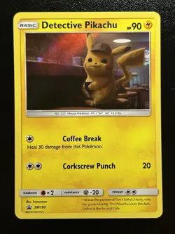 Detective Pikachu - SM Promos (SMP) Pokemon Card - SM190 - Holo - LP / NM - Image 1