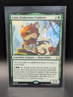 MTG - Loot, Exuberant Explorer - Legendary Creature - FDN #106 - Rare - NM - Image 1