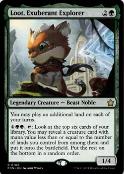 MTG Loot, Exuberant Explorer Normal NM Foundations Magic 106 - Image 1