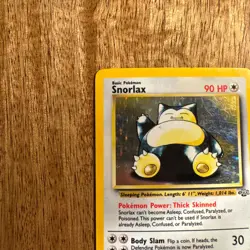 1999 Pokemon TCG Snorlax Jungle 11/64 Holo Unlimited Holo Rare Vintage - Image 3