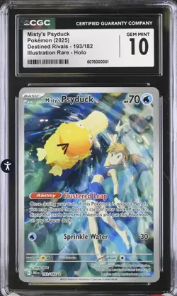 Pokemon TCG Misty’s Psyduck 193/182 Destined Rivals IR CGC 10 Gem Mint 🔥 - Image 1