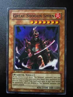 Great Shogun Shien STON-EN013 Super Rare 1st Edition Light Play+ Yugioh - Image 1