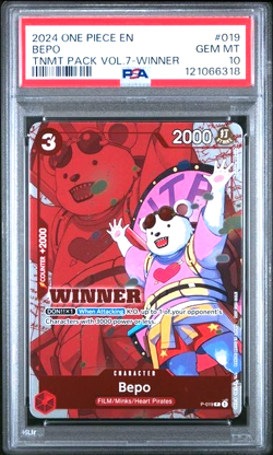 2024 One Piece Bepo WINNER Card TNMT Pack Vol.7 PSA 10 GEM MINT - Image 1
