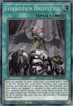 Forbidden Droplet-Secret Rare - 1st Edition - ROTD-EN065 - Rise of the Duelis... - Image 1