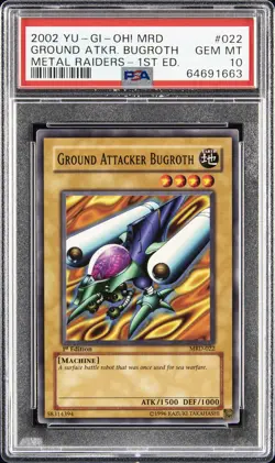2002 YU-GI-OH! MRD-METAL RAIDERS 1ST ED #022 GROUND ATTACKER BUGROTH PSA 10 - Image 1