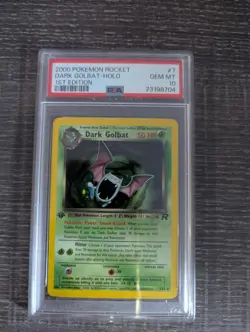 Pokemon Dark Golbat Holo 2000 Team Rocket 1st Edition #7 PSA 10 Gem Mint - Image 1