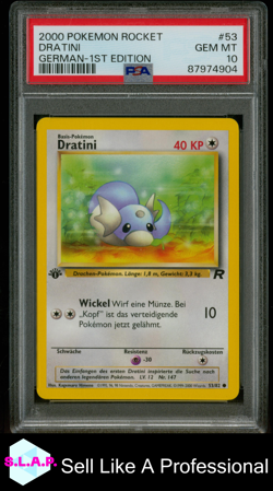DRATINI POKEMON 53 2000 ROCKET 1ST EDITION - GERMAN PSA 10 - Image 1