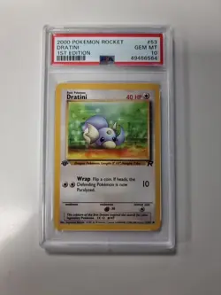 1st Edition PSA 10 Dratini - 2000 Pokemon Team Rocket 53/82 GEM MT - UK SELLER 1 - Image 1