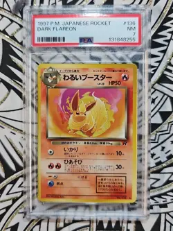 1997 Pokemon Vintage PSA 7 Near Mint Japanese Rocket Dark Flareon (255) - Image 1