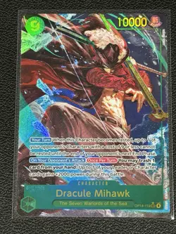 One Piece Dracule Mihawk OP-14 119 SEC Alt Art Holo - The Azure Sea’s Seven - Image 1