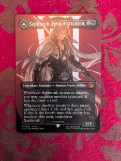 1x Sephiroth Fabled Soldier Borderless 0382 NM MTG Final Fantasy x1 - Image 1