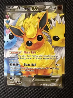 Flareon EX RC28/RC32 Generations Ultra Rare Full Art Holo Pokemon Card NM/EX - Image 1