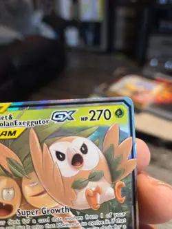 Pokemon TCG Rowlet & Alolan Exeggutor GX 1/236 Tag Team SM Unified Minds - Image 3