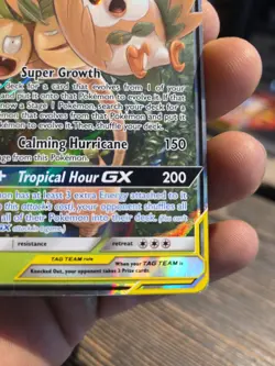 Pokemon TCG Rowlet & Alolan Exeggutor GX 1/236 Tag Team SM Unified Minds - Image 4