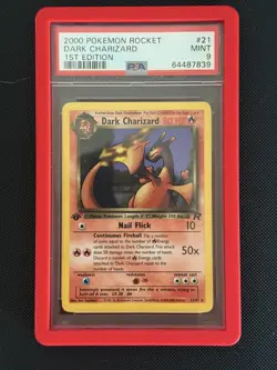 2000 Pokemon Rocket Dark Charizard 1st Edition PSA 9 21/82 - Image 1