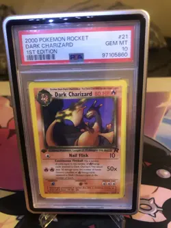 2000 POKEMON ROCKET DARK CHARIZARD 1ST EDITION "VINTAGE" CARD#21 GEM MT PSA 10 - Image 3