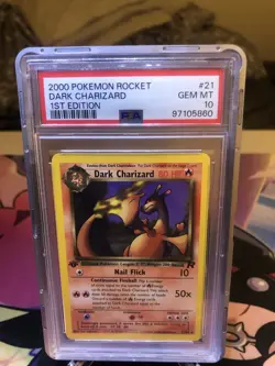 2000 POKEMON ROCKET DARK CHARIZARD 1ST EDITION "VINTAGE" CARD#21 GEM MT PSA 10 - Image 5