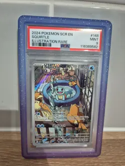 2024 POKEMON SCR EN-STELLAR CROWN ILLUSTRATION RARE #148 SQUIRTLE PSA 9 - Image 1