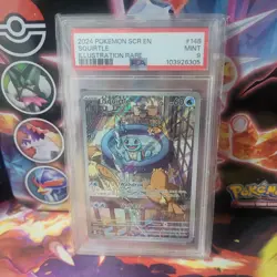 2024 POKEMON SCR EN-STELLAR CROWN ILLUSTRATION RARE #148 SQUIRTLE PSA 9 - Image 1