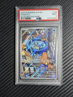 2024 POKEMON SCR EN-STELLAR CROWN ILLUSTRATION RARE #148 SQUIRTLE PSA 9 MINT - Image 1