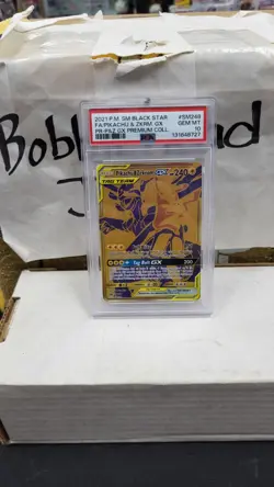 2021 PIKACHU & ZEKROM GX TAG TEAM PROMO FULL ART POKEMON PSA 10 GEM MINT #SM248 - Image 1