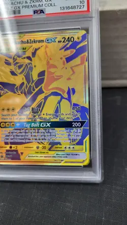 2021 PIKACHU & ZEKROM GX TAG TEAM PROMO FULL ART POKEMON PSA 10 GEM MINT #SM248 - Image 3