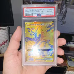 2021 POKEMON SM BLACK STAR PIKACHU & ZEKROM GX #SM248 PSA 10 PROMO TAG TEAM HOLO - Image 1