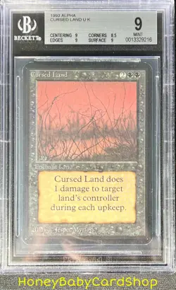 MTG Limited Edition Alpha 1993 Cursed Land BGS 9.0 MINT Old School 93/94 - Image 1