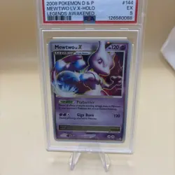 Mewtwo LV X 144/146 DP Legends Awakened Holo 2008 Pokemon TCG Card PSA 5 - Image 1