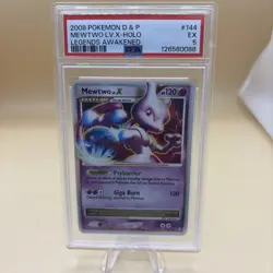 Mewtwo LV X 144/146 DP Legends Awakened Holo 2008 Pokemon TCG Card PSA 5 - Image 2