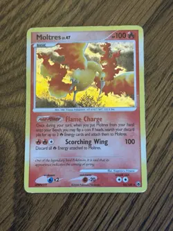 Pokemon TCG Moltres 10/100 Majestic Dawn Holo Rare 2008 - Image 1