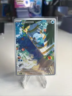 Pokemon TCG Oshawott 105/086 Mint Condition, White Flare Illustration Rare - Image 1